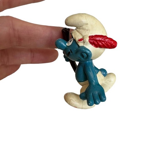 Rare Vintage Tracker Smurf Figure Schleich 1983 - Picture 3 of 7